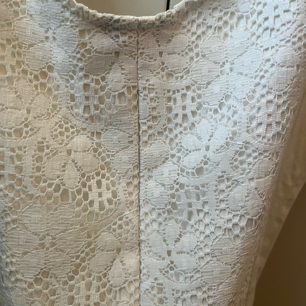 Banjo White Lace-Up Crop Top - Picture 5 of 6
